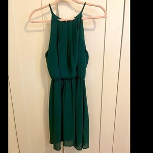 Lush green halter dress